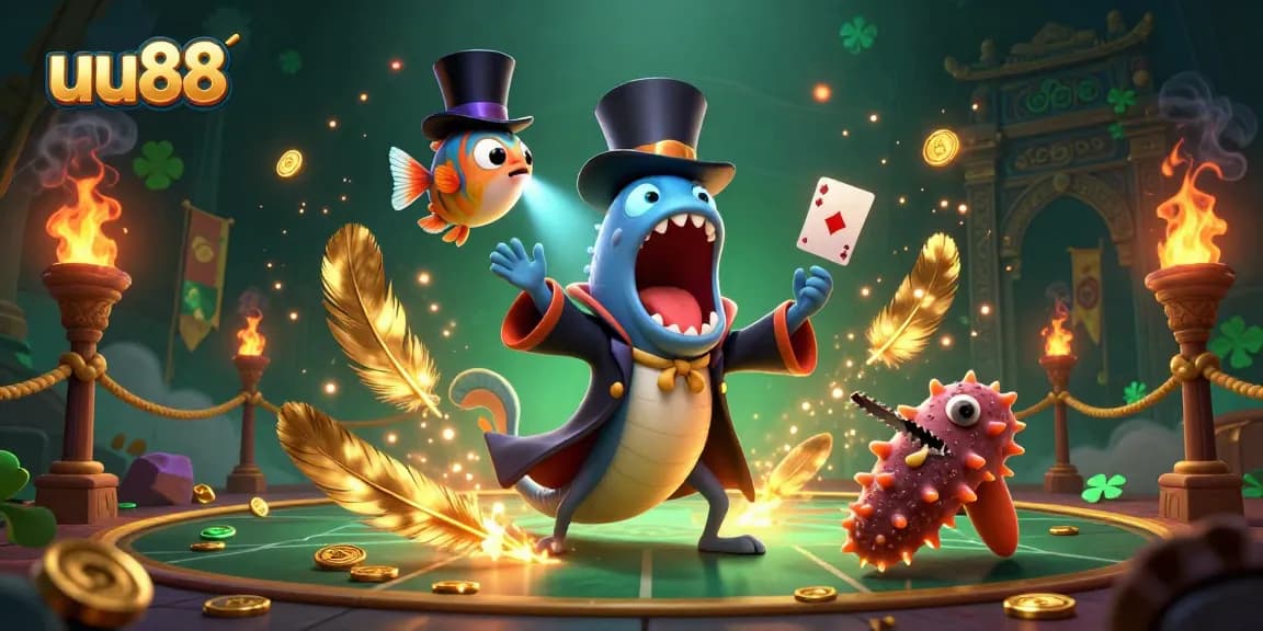 Experience exciting gaming adventures at uu88 with vibrant casino elements and magical underwater characters.