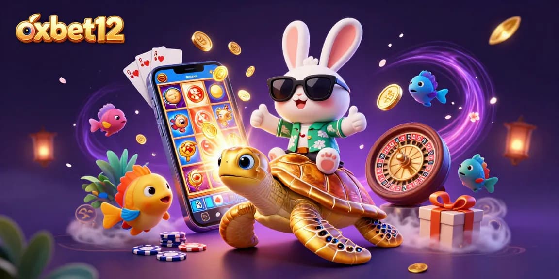 Experience thrilling games with oxbet12 featuring a lucky rabbit and a golden turtle.