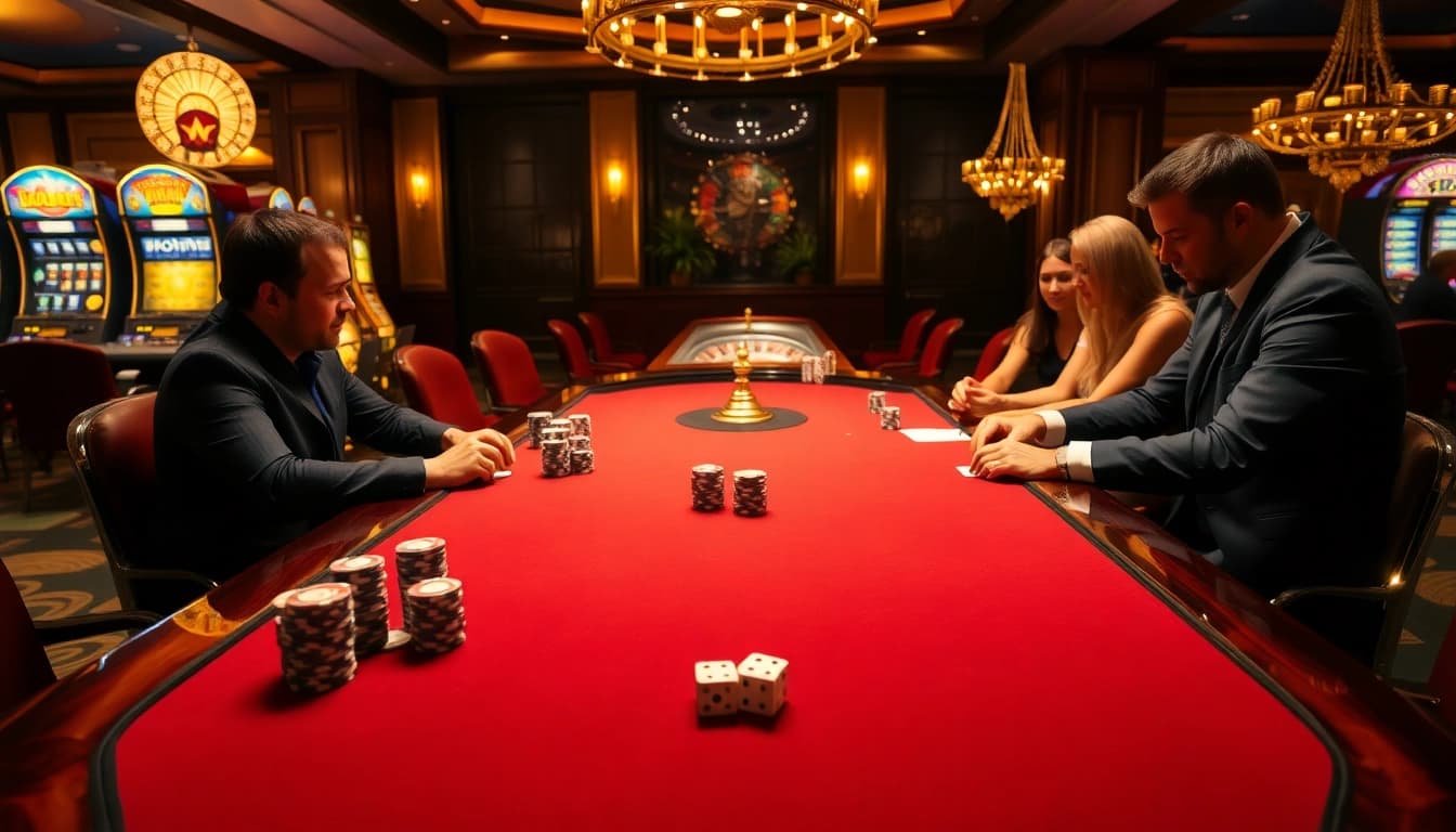 C168 players engaging in high-stakes poker at a luxurious casino table.