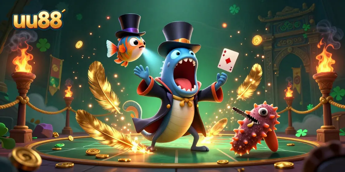 Experience exciting gaming adventures at uu88 with vibrant casino elements and magical underwater characters.