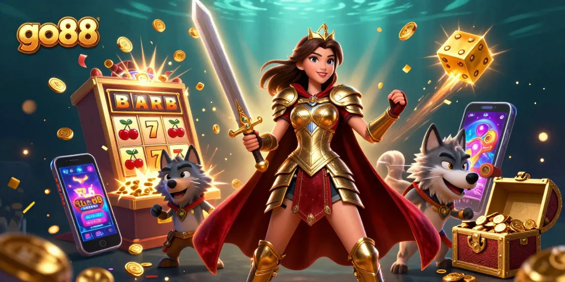 Engage with go88's thrilling gaming universe featuring dynamic characters and casino elements.
