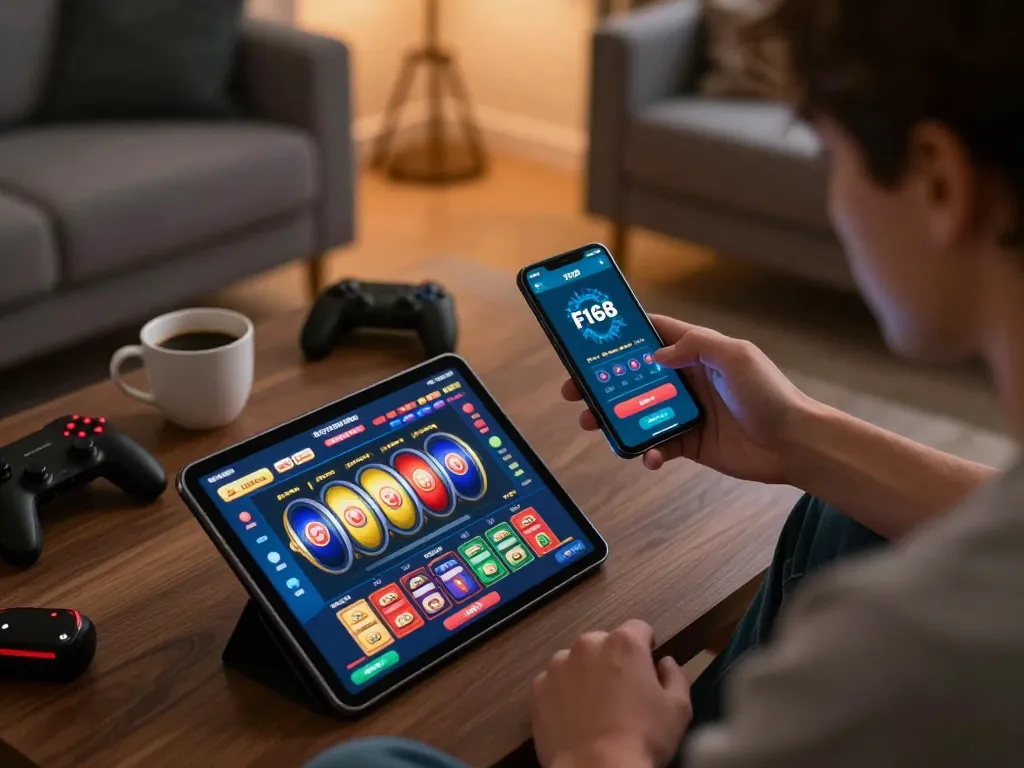 Engaging with the Trang chủ F168 mobile app for an immersive online gaming experience.
