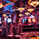 Experience thrilling wagers and luxurious play at 789winab.com with vibrant casino tables and spinning roulette wheels.
