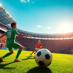 Watch soccer live at https://okwintv.zone/ with fans cheering passionately in an exciting stadium.