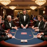 Experience high-stakes gameplay in a KJC luxury casino, showcasing elite poker strategy.