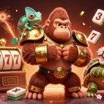 Engage in thrilling games at Nhà cái 11Win featuring a powerful gorilla king alongside dynamic casino elements.