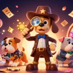 Engage in thrilling lottery games at UU88 with dynamic elements and vibrant characters in a captivating scene.